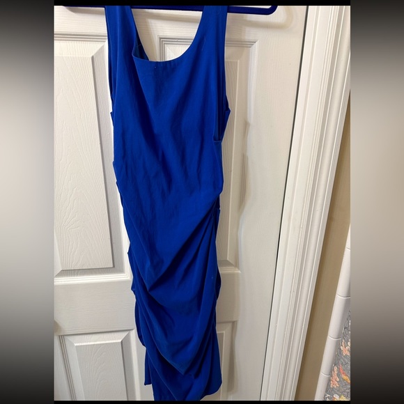 Papillon Ruche Blue Sleeveless Dress - Picture 3 of 10